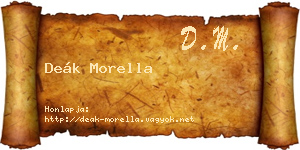 Deák Morella névjegykártya